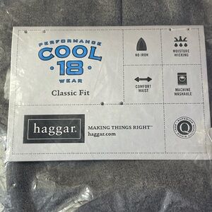 Haggar Expandable Waistband Pants in Graphite